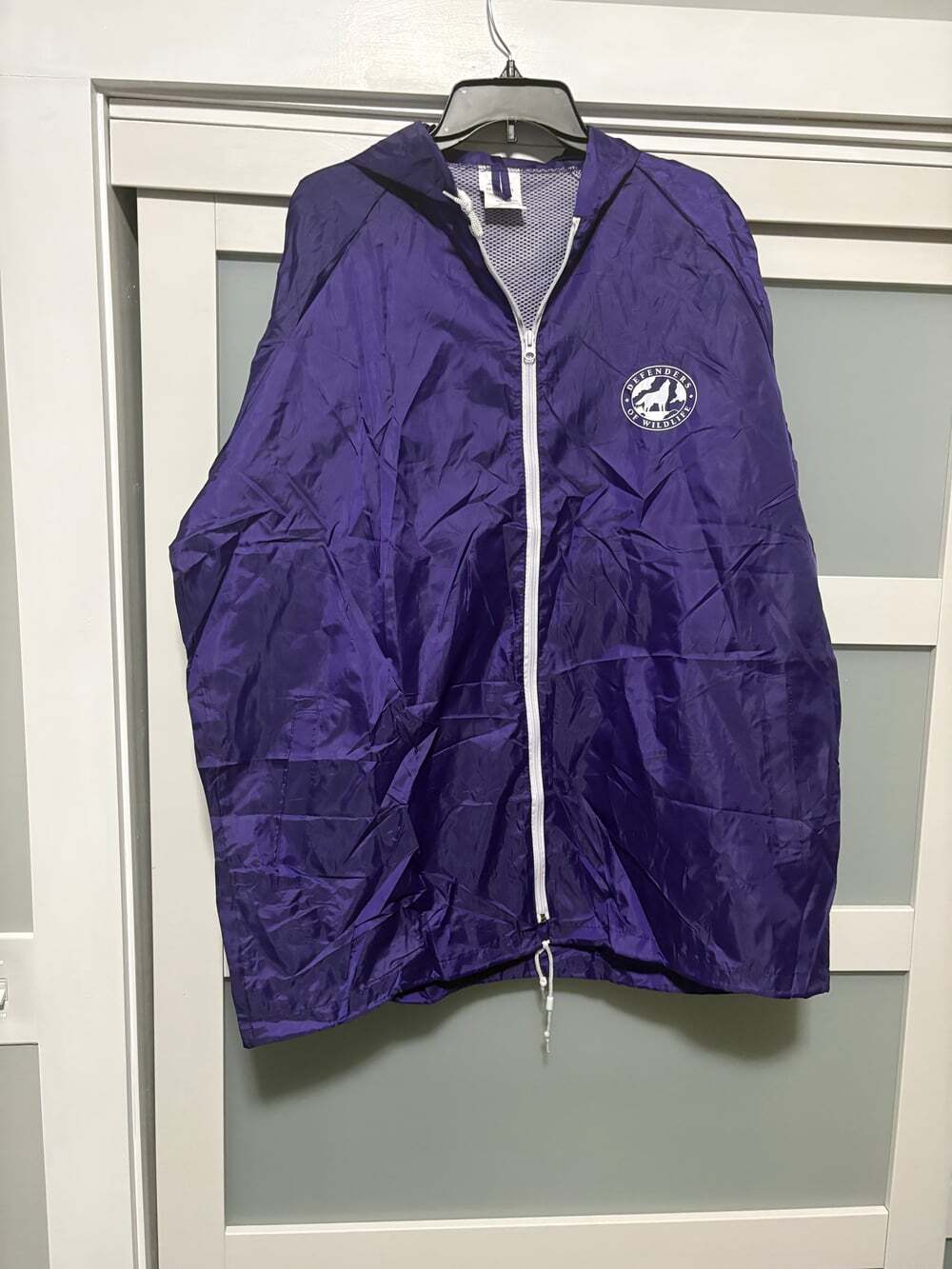 Purple OS Defenders of Wildlife Rain Coat Lighweight Hooded zip up